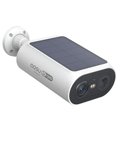 aosu Solar Security Cameras Wireless Outdoor, 2Mins DIY Installation 2K Color Night Vision Cameras for Home Security, Compatible aosuBase Only