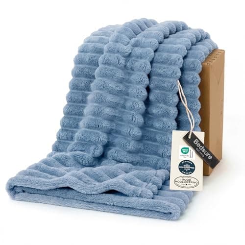 Bedsure GentleSoft Blue Twin XL Blanket for Bed - Cozy Soft Blankets for Women, Cute Small Fleece Throws for Girls, Birthday Gifts for Women Decor Gifts, 66x90 Inches