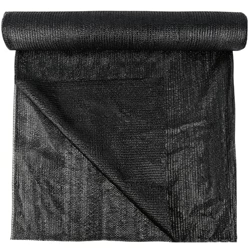 winemana 120x6 FT Outdoor Shade Cloth for Garden & Plants - 90% Large Black Mesh Tarp, UV Resistant Woven Shade Fabric for Greenhouse Farm Row Cover Vegetables Sun Protection Poultry Run